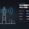 5Gの整備状況と4Gとの違いの図