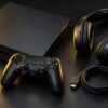 ゲーム機本体とコントローラーとヘッドセット