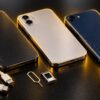査定前に並べた中古スマートフォン3台