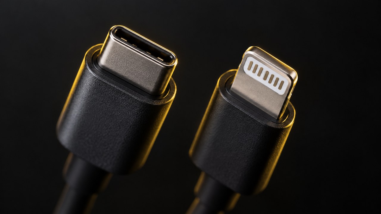 USB Type-CとLightningのコネクタ