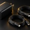 マルチポートのUSB充電器とUSB-Cケーブル